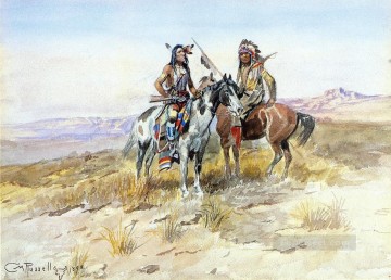 プロール・インディアンについて西部アメリカ人のチャールズ・マリオン・ラッセル Oil Paintings